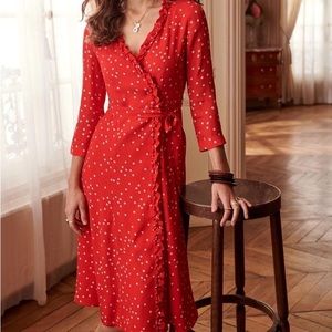 Sezane Betty Dress - red floral